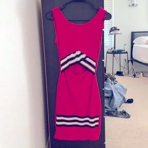 Body fitting midriff cut out mini dress